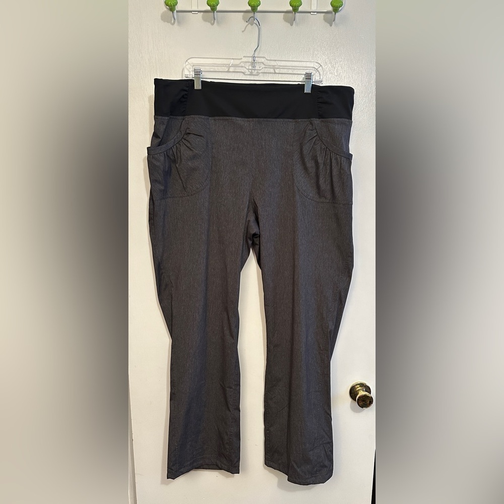 PrAna Women’s Summit Pant Plus Pull On Charcoal Gray 2X